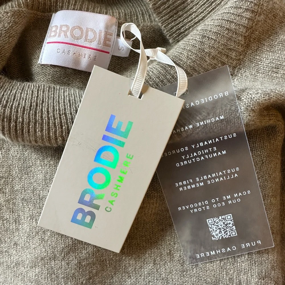 NWT: Brodie Cashmere Evelyn Midi Dress in Size S